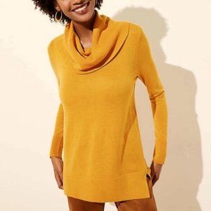 Loft Mustard Yellow Cowl Neck Tunic